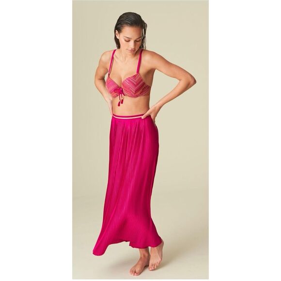 Marie Jo Swim Isolde Stretch Skirt in Wild Rose Size Small - Picture 2 of 7